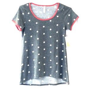 LuLaRoe NWT Classic T XXS Polka Dot Short-Sleeved